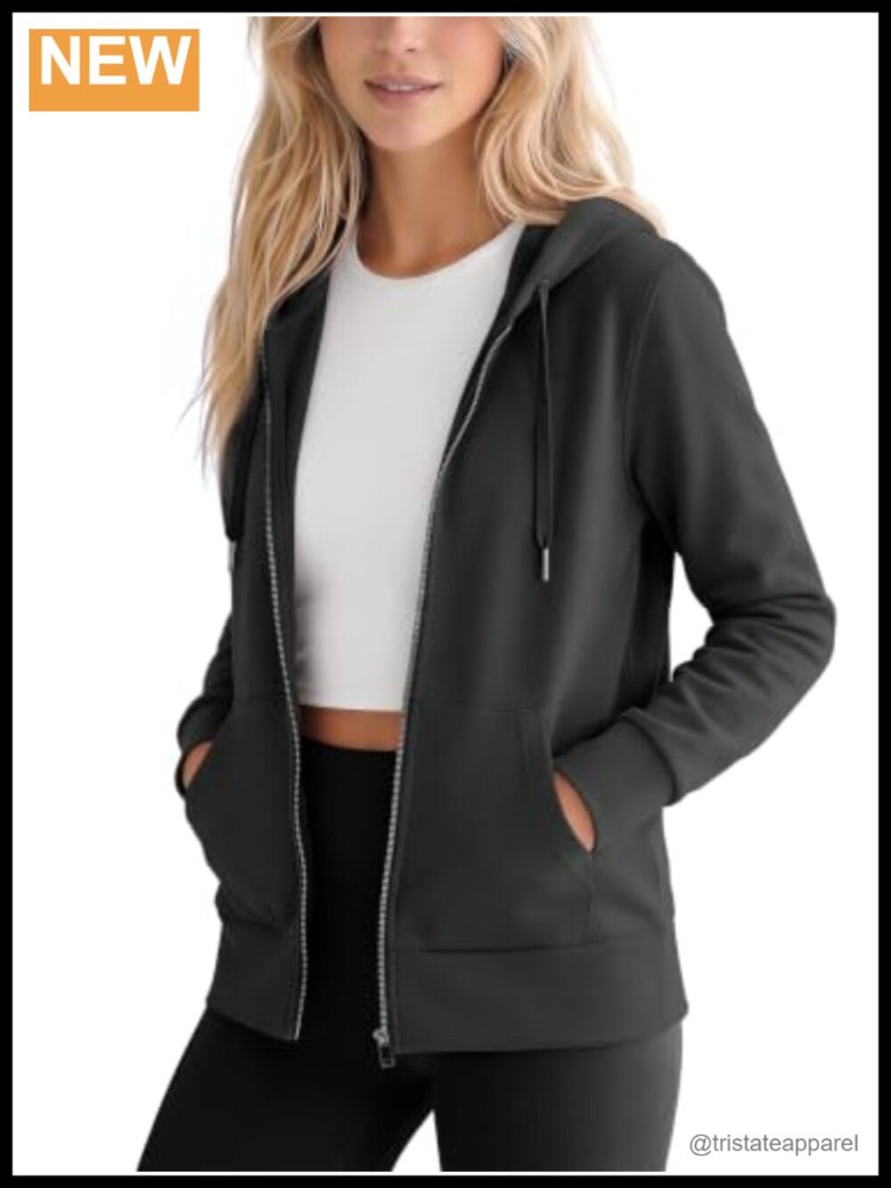 Modal Soft Full-Zip Hoodie Relaxed Fit Casual Hooded Jacket with Pockets